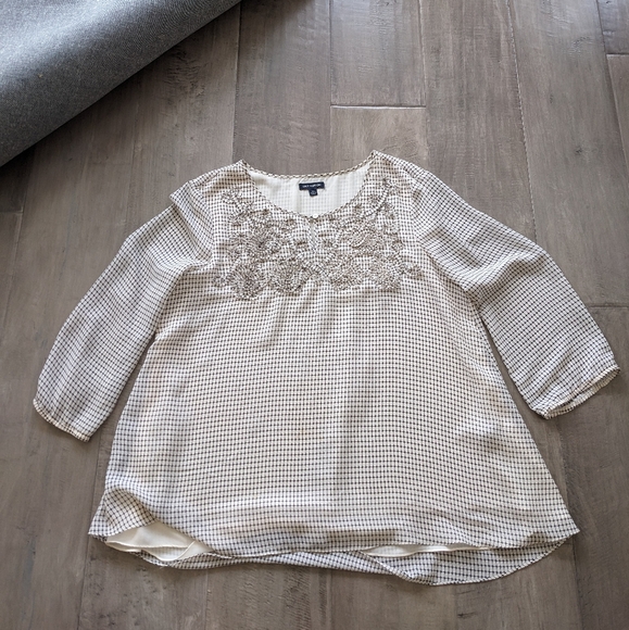 Max Edition Beige Grided Top XL - Picture 1 of 4